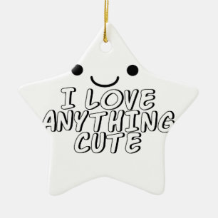 I Love Anything Cute Ceramic Tree Decoration