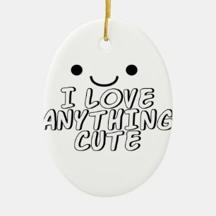 I Love Anything Cute Ceramic Tree Decoration