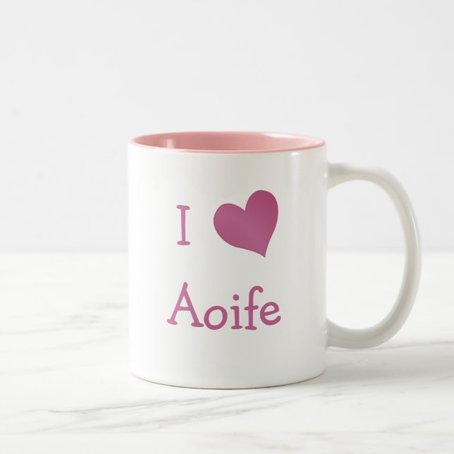 I Love Aoife Two-Tone Coffee Mug (Right)
