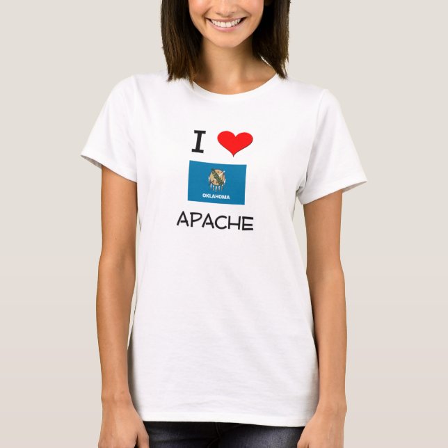 I Love Apache Oklahoma T-Shirt (Front)