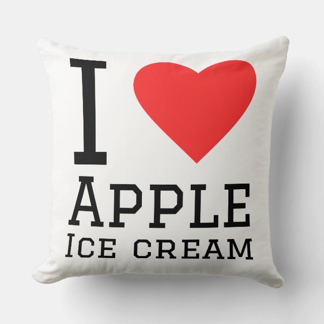 I love Apple ice cream  Cushion (Front)