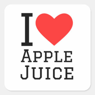 I love Apple juice Square Sticker