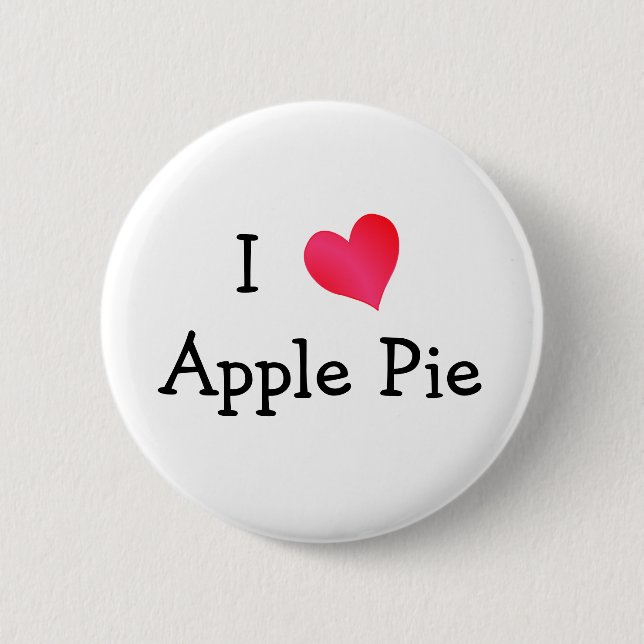 I Love Apple Pie 6 Cm Round Badge (Front)