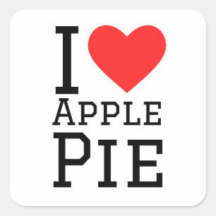I love apple pie  square sticker
