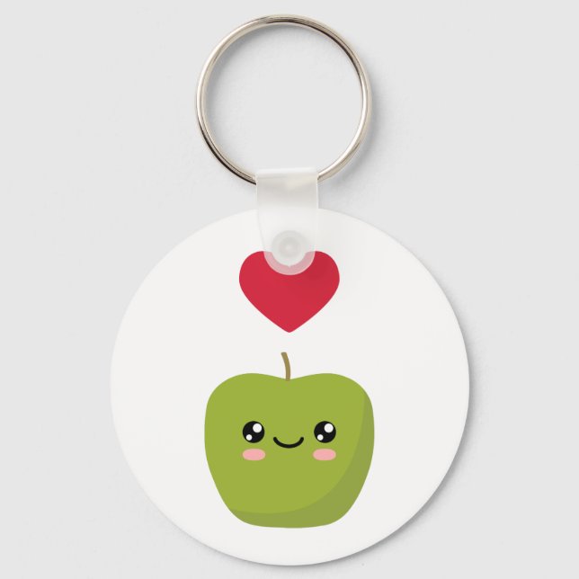 I love Apples Key Ring (Front)