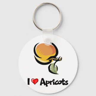 I Love Apricots Key Ring