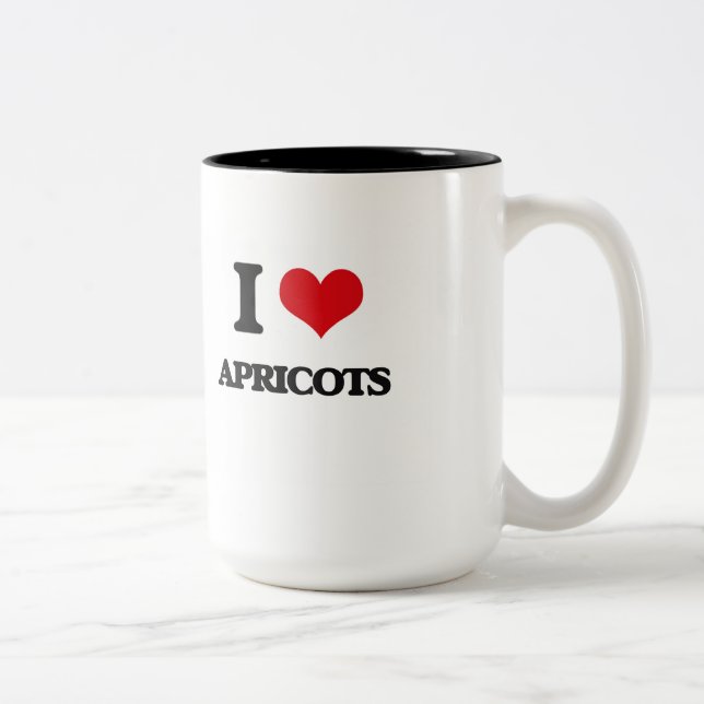 I Love Apricots Two-Tone Coffee Mug (Right)