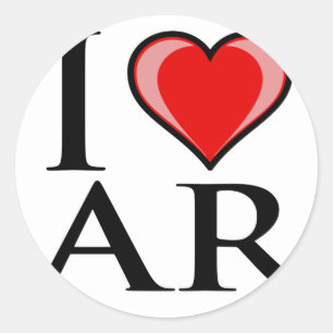 I Love AR - Arkansas Classic Round Sticker