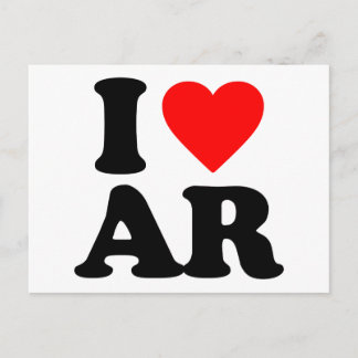 I LOVE AR POSTCARD