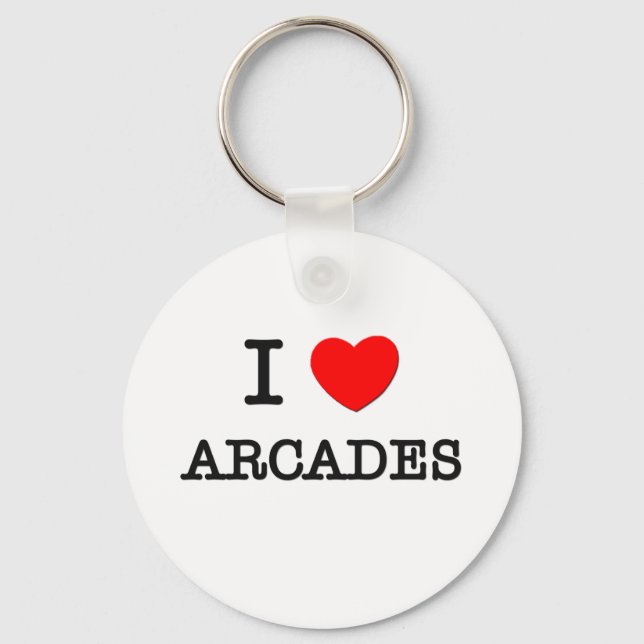 I Love Arcades Key Ring (Front)
