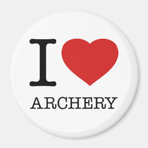 I LOVE ARCHERY MAGNET