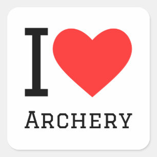 I love archery square sticker