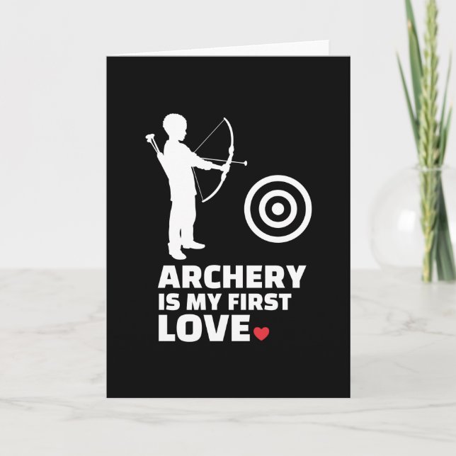  I love archery Stylish archery silhouette design Card (Front)