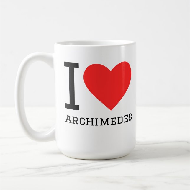 I love archimedes coffee mug (Left)