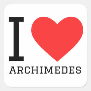 I love archimedes square sticker