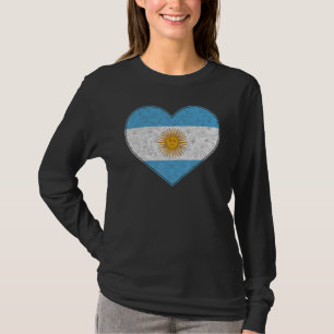 I Love Argentina Argentinian Flag Heart Argentine T-Shirt