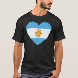 I Love Argentina Argentinian Flag Heart Men Wome T-Shirt