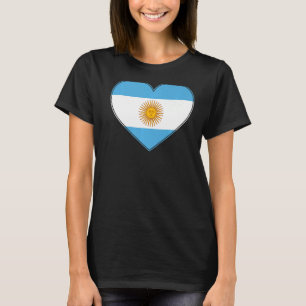 I Love Argentina  Argentinian Flag Heart Men Women T-Shirt