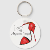I Love Argentine Tango Key Chain