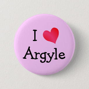 I Love Argyle 6 Cm Round Badge