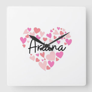 I love Ariana Square Wall Clock