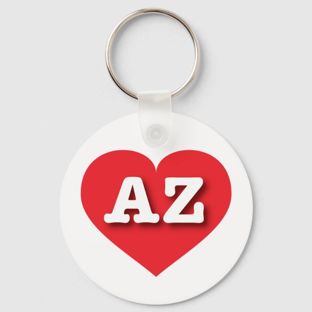 I love Arizona - AZ red heart Key Ring (Front)