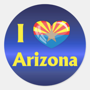 I love Arizona Classic Round Sticker