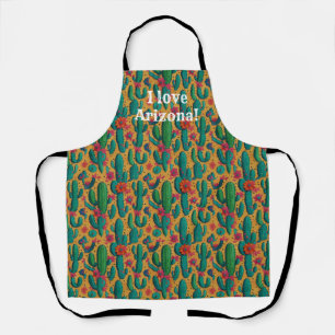 I Love Arizona Saguaro Cactus Apron