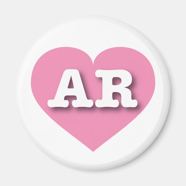 I love Arkansas - AR pink heart Magnet (Front)