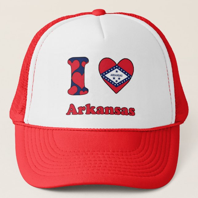I love Arkansas Trucker Hat (Front)