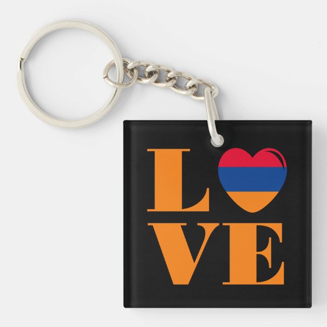 I love Armenia Key Ring (Front)