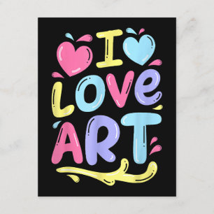 I Love Art, Artist Painter Colourful Painting Gift Enclosure Card