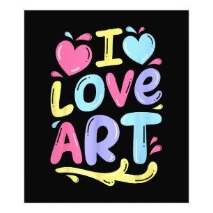 I Love Art, Artist Painter Colourful Painting Gift Photo Print