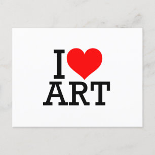I Love Art Postcard