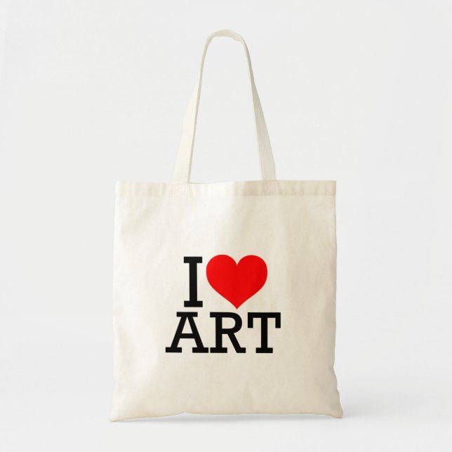 I Love Art Tote Bag  (Front)