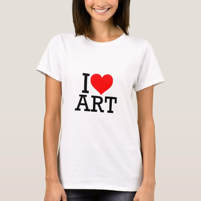 I Love Art Women's Basic T-Shirt (Front)