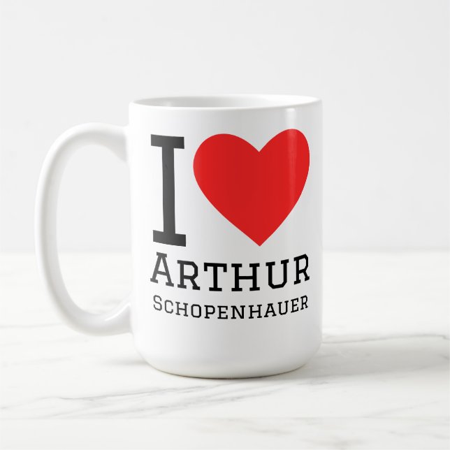 I love arthur schopenhauer coffee mug (Left)