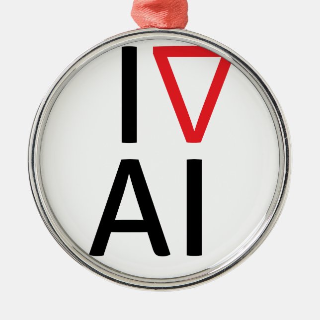 I love artificial intelligence metal tree decoration (Front)