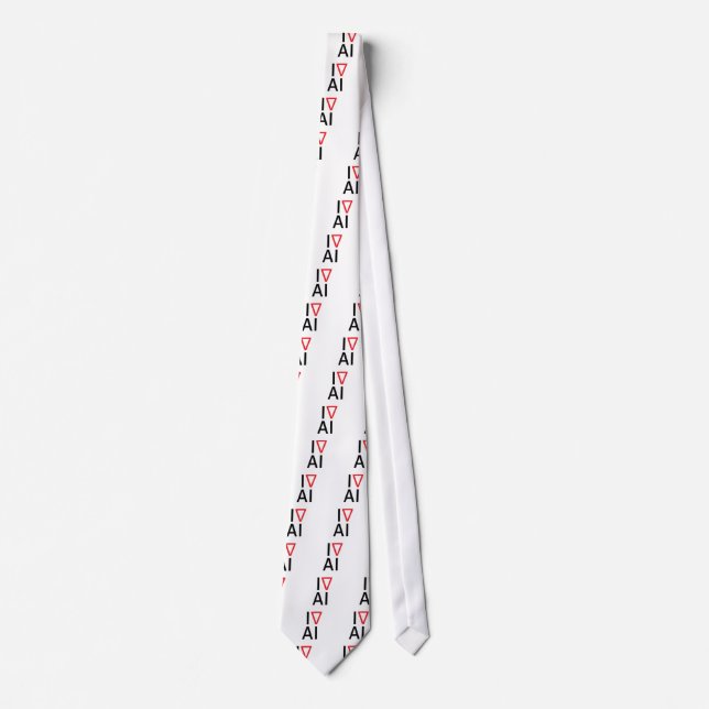 I love artificial intelligence tie (Front)