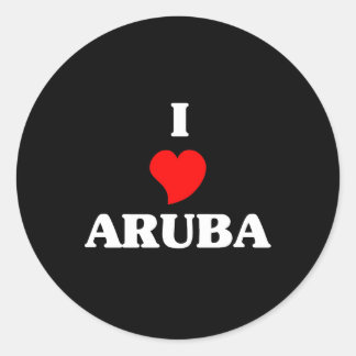 I Love Aruba Classic Round Sticker
