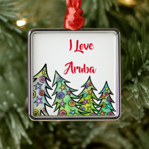 I Love Aruba Holiday Ornament