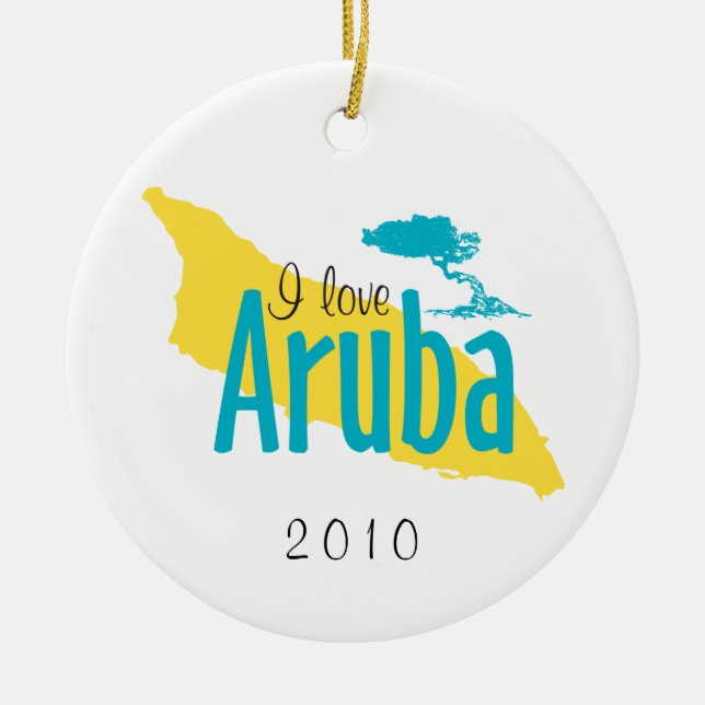 I Love Aruba Ornament (Front)