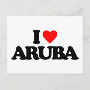 I LOVE ARUBA POSTCARD