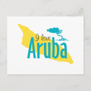 I Love Aruba Postcard