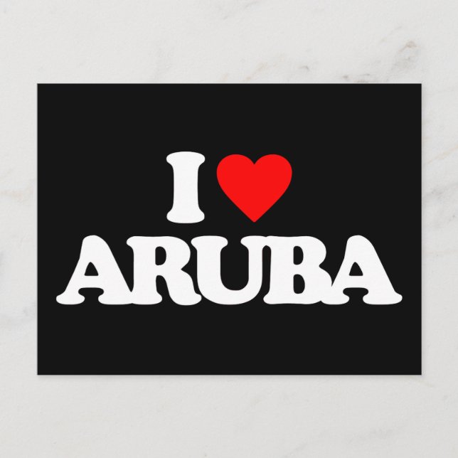 I LOVE ARUBA POSTCARD (Front)