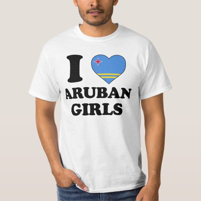 I love Aruban Girls T-Shirt (Front)