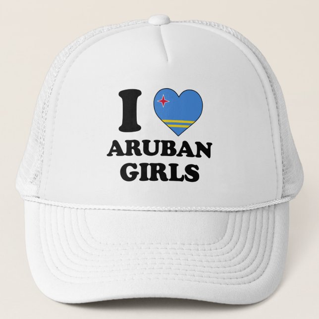 I love Aruban Trucker Hat (Front)