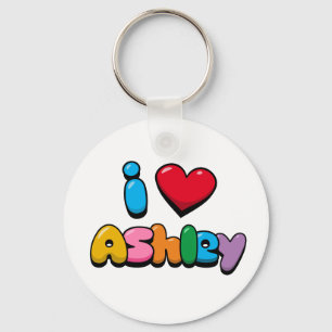 I Love Ashley Key Ring