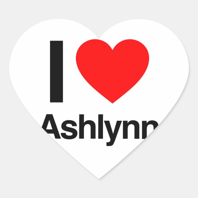 i love ashlynn heart sticker (Front)