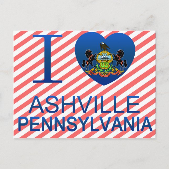 I Love Ashville, PA Postcard (Front)
